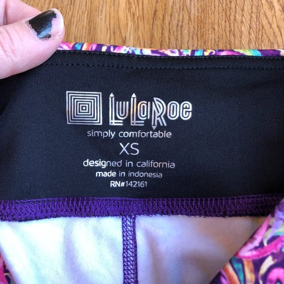 Lularoe Jade Workout Capri Cropped Leggings Size XS - Picture 4 of 11